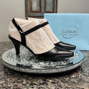 Life Stride Kiley Black Patent Heels NEW 9W